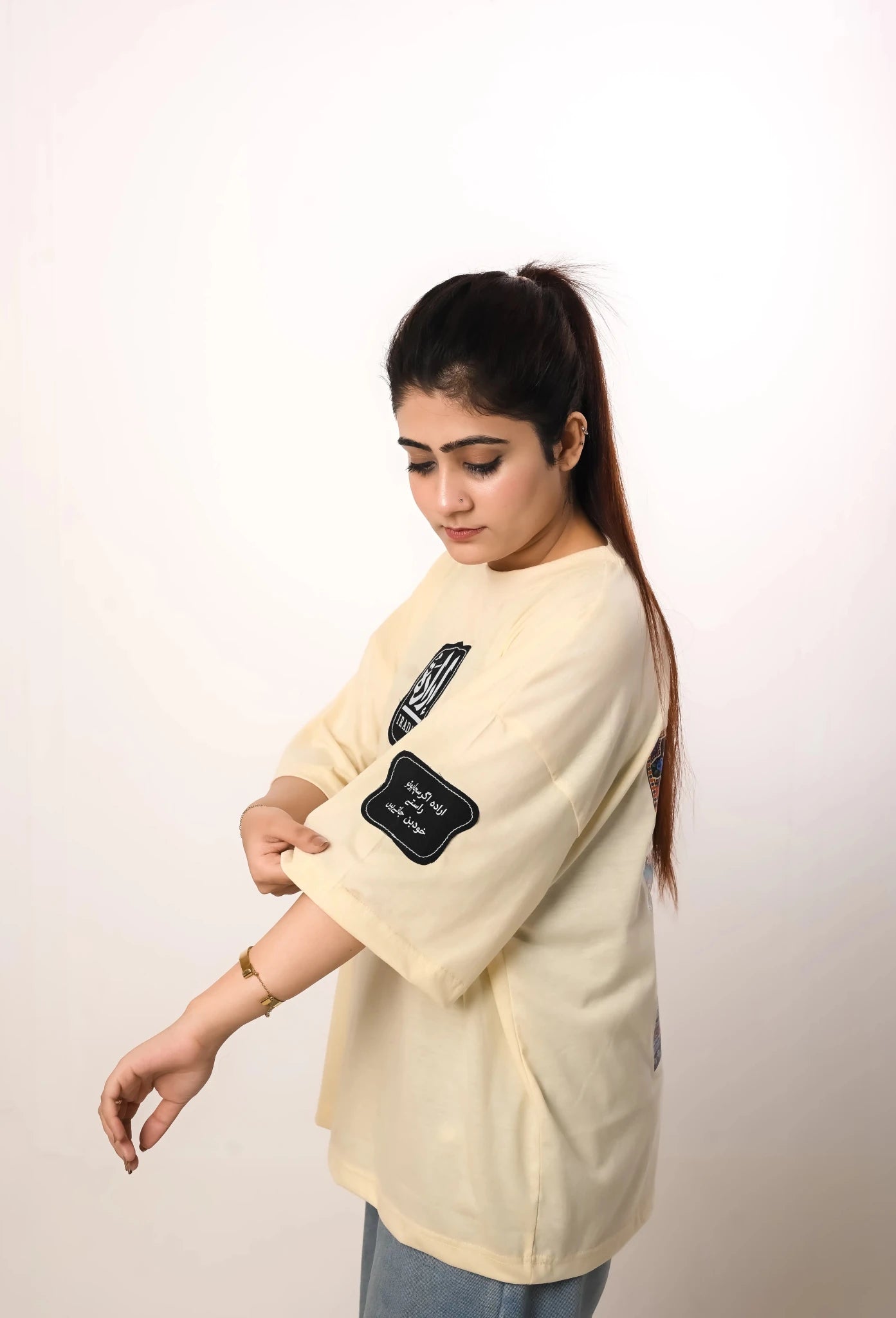The 'Chashm - e - Bad Door' Oversize Tee - Iradah