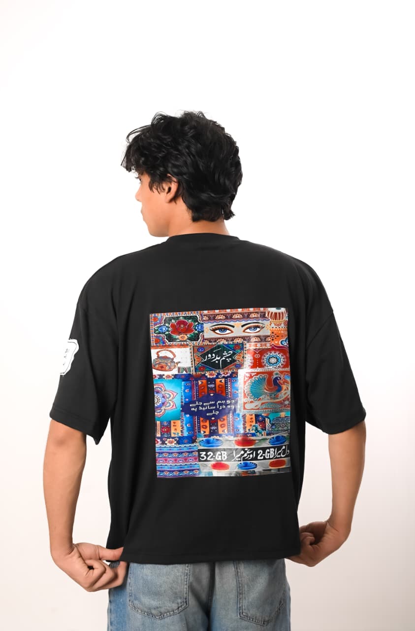 The 'Chashm - e - Bad Door' Oversize Tee - Iradah