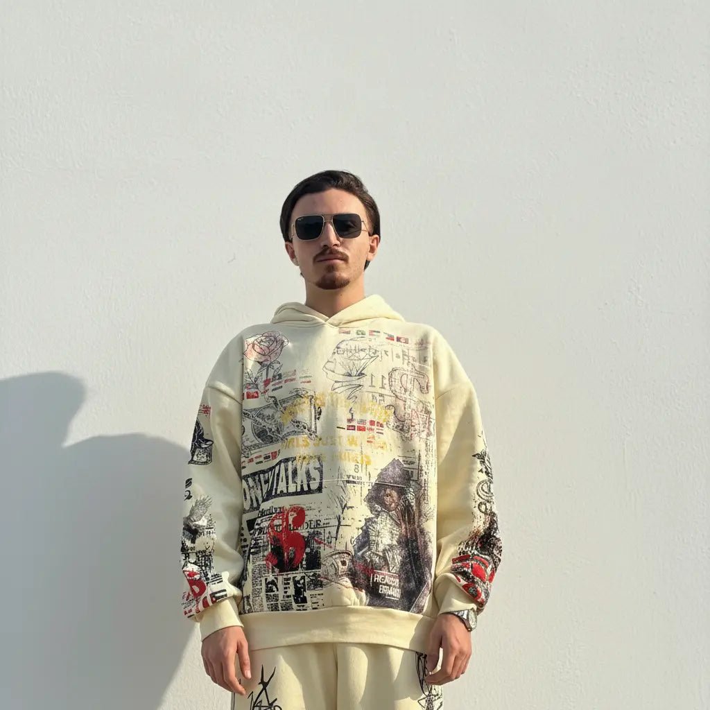 Urban Art Graphic Oversized Hoodie - Iradah