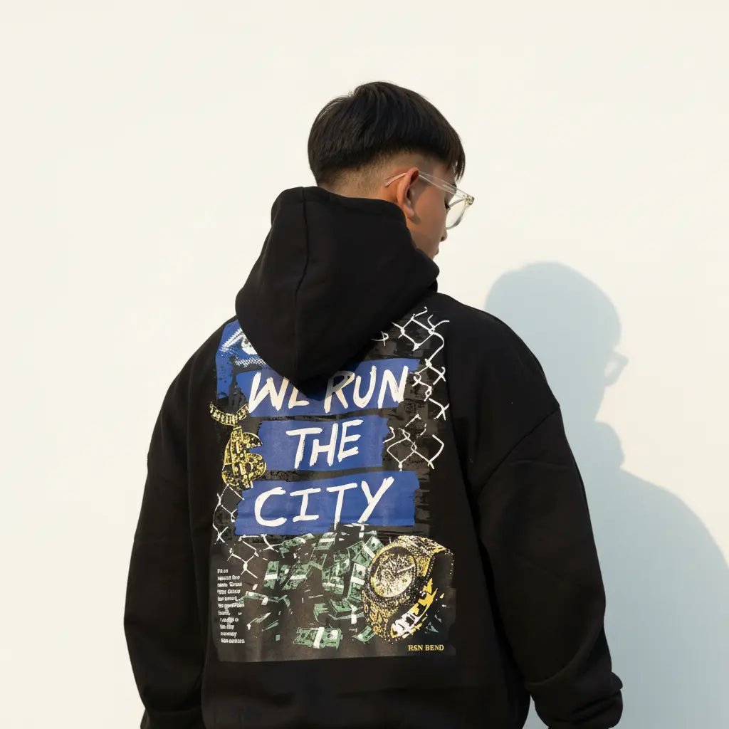 "We Run The City" Oversized Hoodie - Iradah